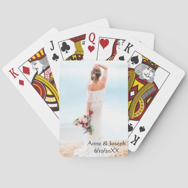 Personalized Photo Wedding Playing Cards (Back)