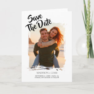 Personalized Photo Wedding Save the Date Holiday Card
