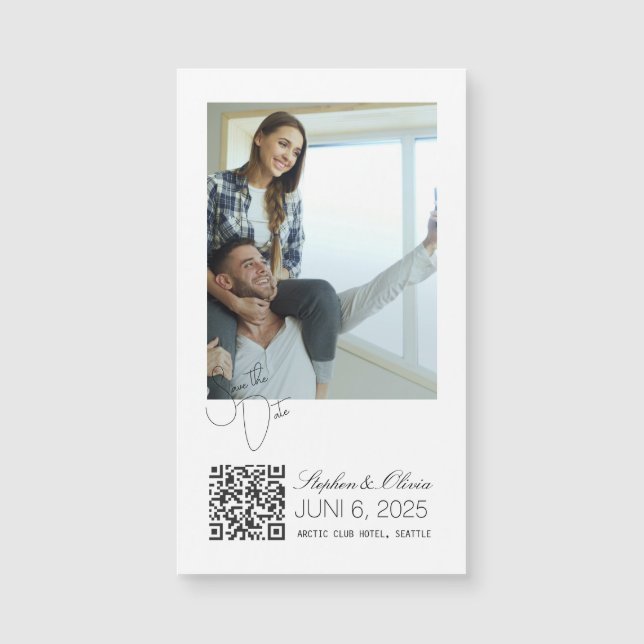Personalized Photo Wedding Save the Date magnet (Front)