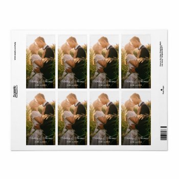 Personalized Photo Wedding Small Favor Stickers by HappyMemoriesPaperCo at Zazzle