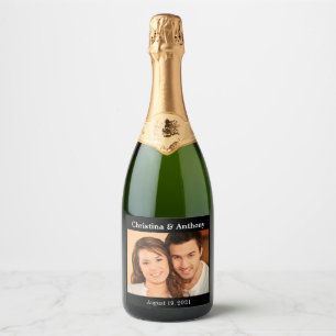 Personalized Photo Wedding Sparkling Wine Favor La Label