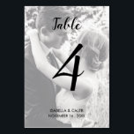 Personalized Photo Wedding Table Number Card<br><div class="desc">Personalized Photo Wedding Table Number Card</div>