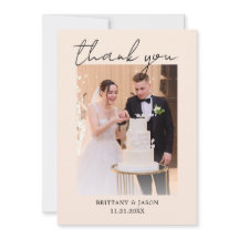 Personalized Photo Wedding Thank You Card