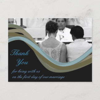 Personalized photo wedding thank you cards