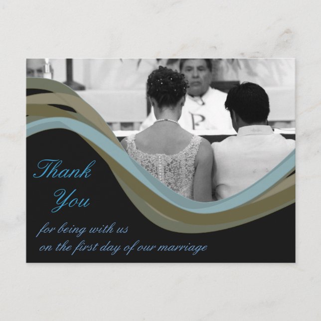 Personalized photo wedding thank you cards (Front)