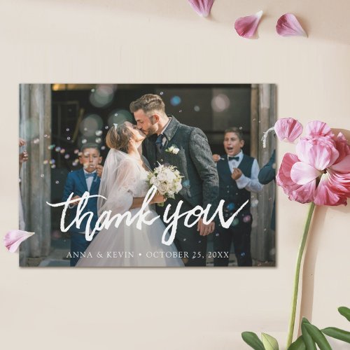 Personalized Photo Wedding Thank You Magnet