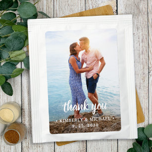 Personalized Photo Wedding Thank You Tea Bag Drink Mix
