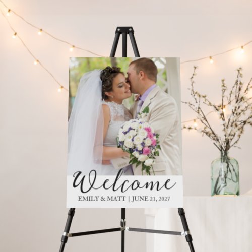 Personalized Photo Wedding Welcome Foam Board