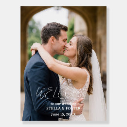Personalized Photo Wedding Welcome Foam Board