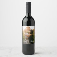 Personalized Photo Wedding Wine Label