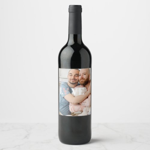 Personalized Photo Wine Label