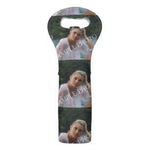 Personalized photo wine tote. Make your own! Bag
