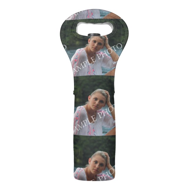 Personalized photo wine tote. Make your own! Wine Bag (Front)