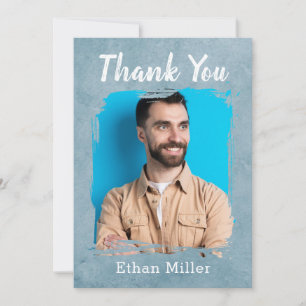 Personalized Photo with Custom Name Thank You Card