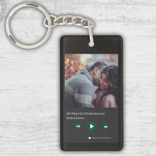 Personalized Photo with Song Title Keychain