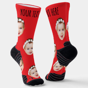 Personalized Photo With Text for Men & Women Socks