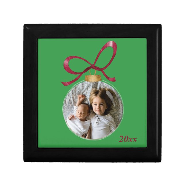 Personalized Photo with Year Custom Keepsake Gift Box (Front)