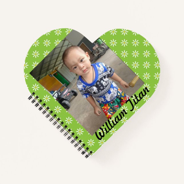 Personalized photo with your name Easy to add Notebook (Front)