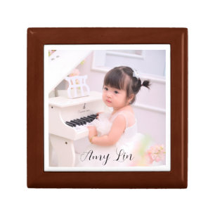Personalized Photo Wood Jewelry Keepsake Box