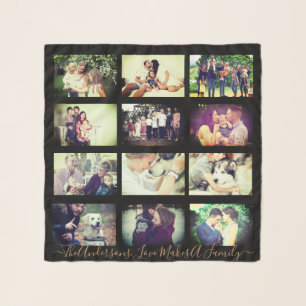 Personalized photo x12 and text scarf