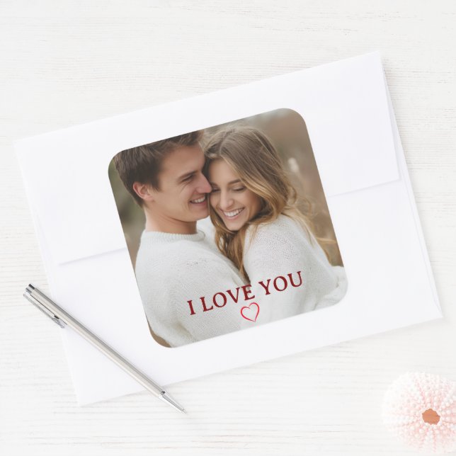 Personalized Photo You&Me Valentine's Day Sticker (Envelope)