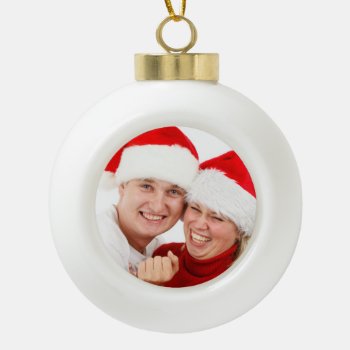 Personalized Photograph Ceramic Ball Ornament by Lilleaf at Zazzle