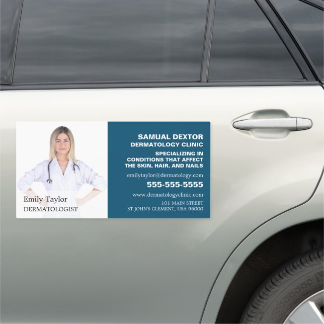 Personalized Photograph, Dermatologist Dermatology Car Magnet (In Situ)