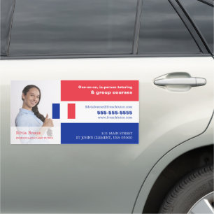 Personalized Photograph, French Language Tutor Car Magnet