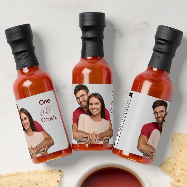 Personalized Photograph Hot Sauce - 1.7oz Bottle (Laydown)