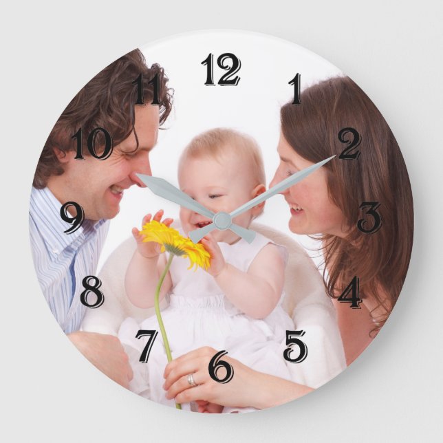 personalized photograph large clock (Front)