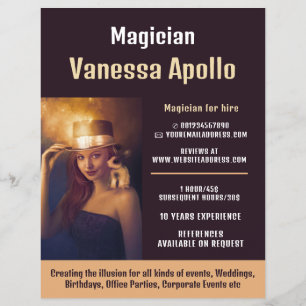 Personalized Photograph, Magician Advertising Flyer