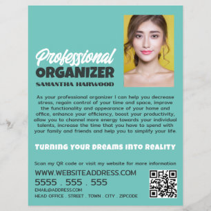 Personalized Photograph, Professional Organizer Flyer