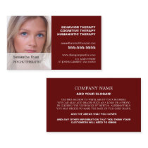 Personalized Photograph, Psychotherapist Business Card