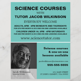 Personalized Photograph, Science Course Advert Flyer