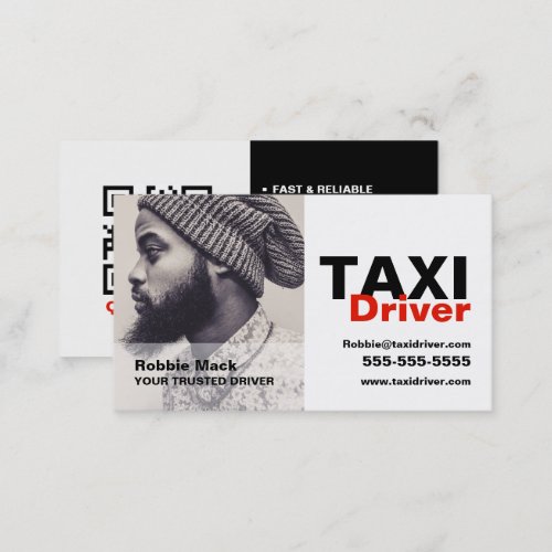 Personalized Photograph Taxi Driver Business Card