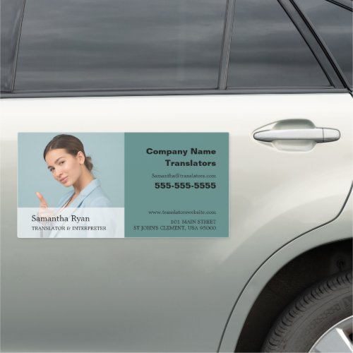 Personalized Photograph Translator  Interpreter Car Magnet