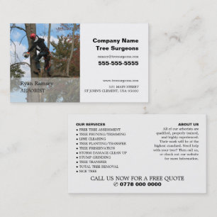 Personalized Photograph - Tree Surgeon - Arborist Business Card