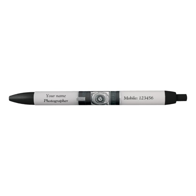 Personalized Photographer Camera Pen (Front)