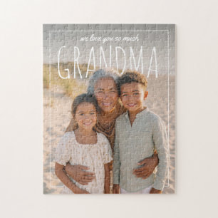 Personalized PhotoPop We Love You So Much Grandma Jigsaw Puzzle