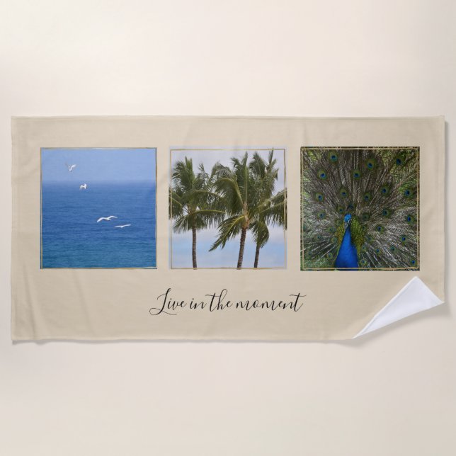 Personalized Photos and Text     Beach Towel (Front)