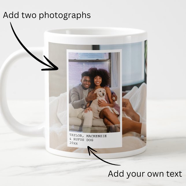 Personalized Photos and Text Giant Coffee Mug (Personalized Photos and Text Giant Coffee Mug from Ricaso. Make your own photo mugs. Design your own)