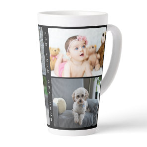 Personalized Photos and Text Latte Mug