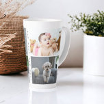 Personalized Photos and Text Latte Mug<br><div class="desc">Personalized Photos and Text  - Photo keepsake latte mug from Ricaso - add your own photos and text - photo keepsake gifts</div>