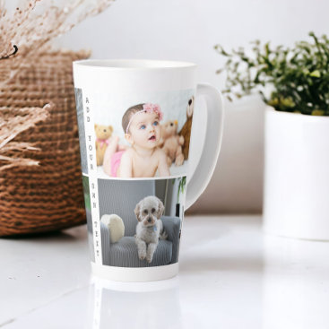 Personalized Photos and Text Latte Mug