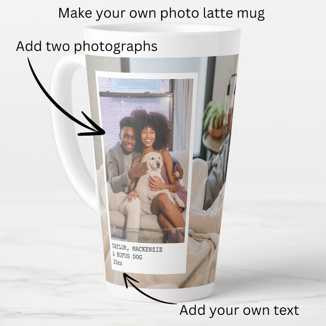 Personalized Photos and Text Latte Mug (Personalized Photos and Text Latte Mug from Ricaso. make your own custom photo gifts. create yours)