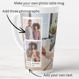 Personalized Photos and Text Latte Mug