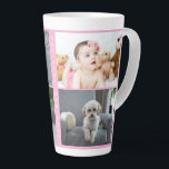 Personalized Photos and Text Latte Mug<br><div class="desc">Personalized Photos and Text  - Photo keepsake latte mug from Ricaso - add your own photos and text - photo keepsake gifts</div>