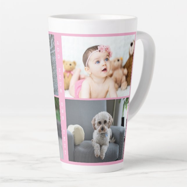 Personalized Photos and Text Latte Mug (Right Angle)