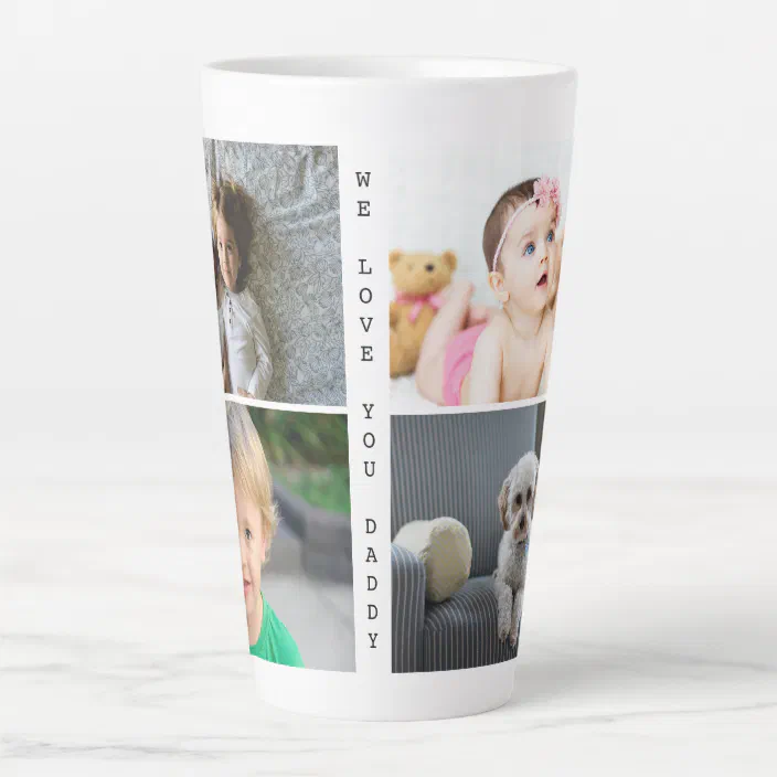 17oz Latte Photo text coffee Mug personalised Design