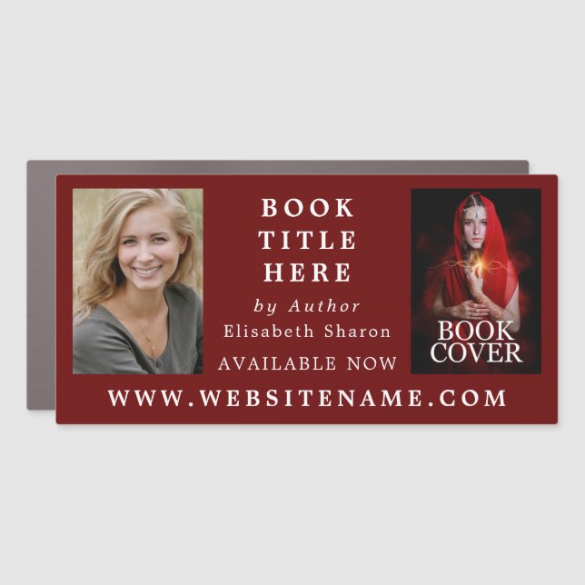 Personalized Photos, Author's New Book Advertising Car Magnet (Front)